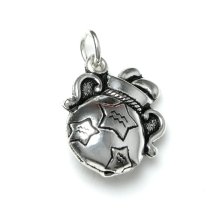 1 x 925 Sterling Silver Aquarius Zodiac Horoscope Star Dangle Charm Pendant