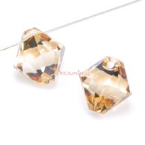 6x Swarovski Elements Crystal 6328 Xilion Bicone Pendant Golden Shadow 8mm
