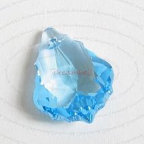 1x Swarovski Crystal 6090 Baroque Aquamarine Pendant 22mm