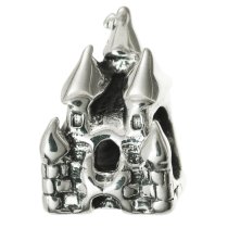 1x Antique 925 Sterling Silver Fairy Castle Bead for European Charm Bracelets
