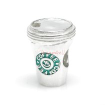 1x 925 Sterling Silver Hot Drink Coffee Cup Bead for European Charm Bracelets