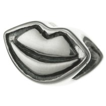 1x Antique 925 Sterling Silver Mouth Smile Lips Bead for European Charm Bracelets