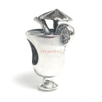 1x Antique 925 Sterling Silver Cup of Lemon Tea Bead for European Charm Bracelets