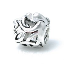 Sterling Silver Mother Baby Love Hug on Bead for European Charm Bracelets