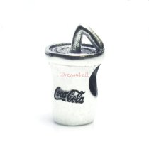 1x 925 Sterling Silver Cup of Coca-cola Bead for European Charm Bracelets