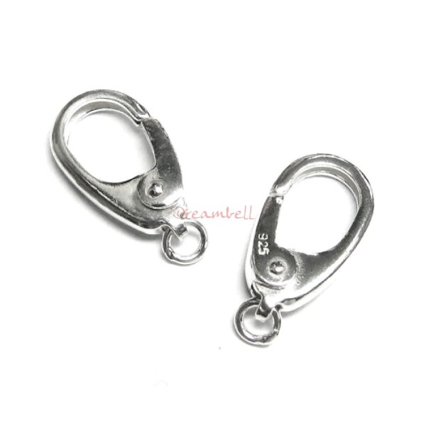 1x 925 Sterling Silver Oval Triggerless Lobster Clasp Bead 6mm x 10mm