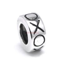 925 Sterling Silver Hugs & Kisses Xoxo Love Valentine Bead for European Charm Bracelets