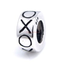 925 Sterling Silver Hugs & Kisses Xoxo Love Valentine Bead for European Charm Bracelets