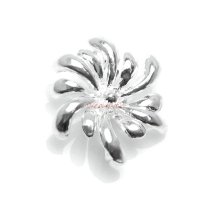 1x Bright Sterling Silver Wildflower Link Connector