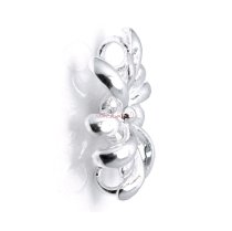 1x Bright Sterling Silver Wildflower Link Connector