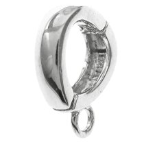1x 925 Sterling Silver Interchangeable Bail Pendant Clasp Connector Slider