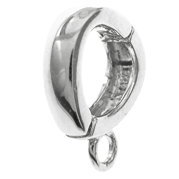 1x 925 Sterling Silver Interchangeable Bail Pendant Clasp Connector Slider