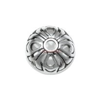 2x Antique 925 Sterling Silver Round Filigree Flower Pearl Bead Cap 7mm