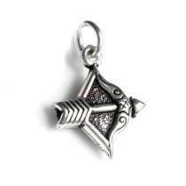 1 x 925 Sterling Silver Sagittarius Zodiac Horoscope Star Dangle Charm Pendant