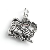1 x 925 Sterling Silver Leo Zodiac Horoscope Star Dangle Charm Pendant