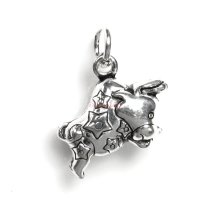 1 x 925 Sterling Silver Taurus Zodiac Horoscope Star Dangle Charm Pendant
