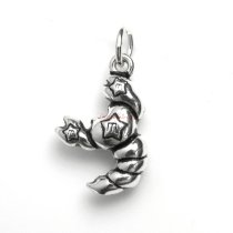 1 x 925 Sterling Silver Scorpio Zodiac Horoscope Star Dangle Charm Pendant