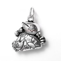 1 x 925 Sterling Silver Cancer Zodiac Horoscope Star Dangle Charm Pendant