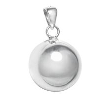 1x Sterling Silver Plain Round Seamless Ball Dangle Pendant Charm 14mm