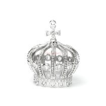 1x Sterling Silver Clear CZ King Crown Dangle Tassel Charm Pendant Connector