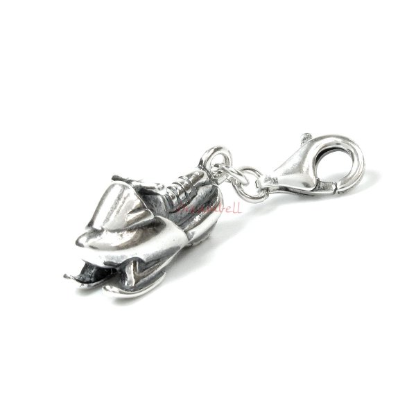 1x Antique 925 Sterling Silver Winter Snowmobile Motorbike Dangle Bead Pendant for European Lobster Clip on Charm Bracelets