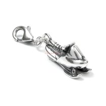 1x Antique 925 Sterling Silver Winter Snowmobile Motorbike Dangle Bead Pendant for European Lobster Clip on Charm Bracelets