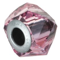 1x Swarovski Elements Crystal 5928 Becharmed Helix Bead Light Rose 14mm
