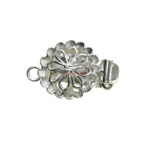 1x 925 Sterling Silver Spring Daisy Flower 1 Strand Love Heart Pearl Box Clasp 16mm