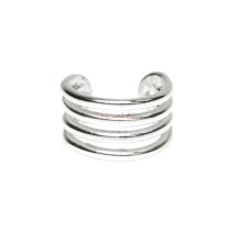 1x 925 Sterling Silver Round Split Clip Cuff Earring / Ear Cuffs Wrap