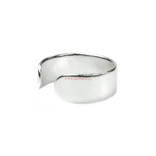 1x 925 Sterling Silver Round Plain Ring Clip-on Cuff Earrings / Ear Cuffs Wrap
