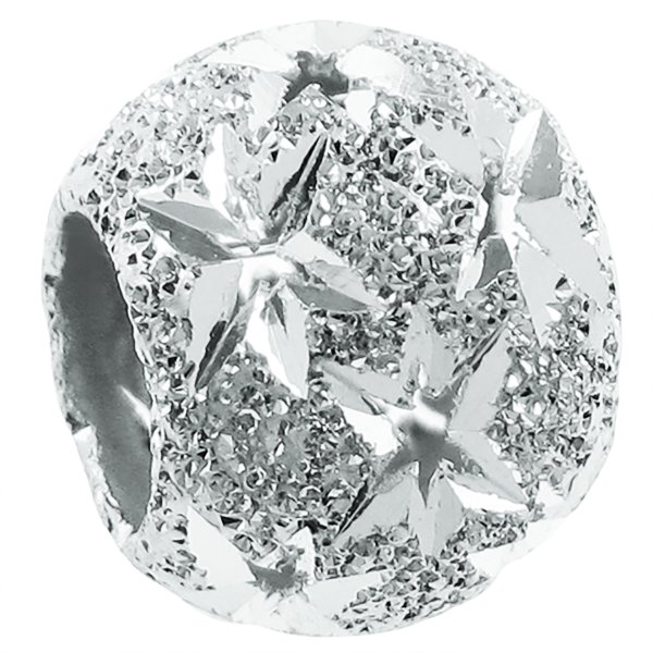 1x 925 Sterling Silver Twinkle Star Universe Stardust Bead for European Charm Bracelets