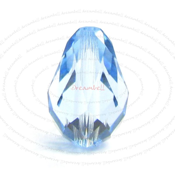 2x Swarovski Elements Crystal 5500 Teardrop Briolette Beads Aquamarine