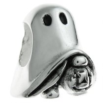.925 Sterling Silver Halloween Spirit Ghost Pumpkin Bead for European Charm Bracelet