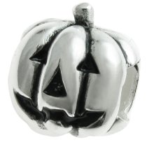 .925 Sterling Silver Halloween Pumpkin Bead for European Charm Bracelet