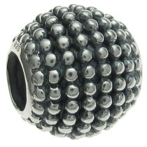 925 Sterling Silver Bali Round Dot Bead for European Charm Bracelets