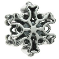 925 Sterling Silver Christmas Winter Snowflake Bead for European Charm Bracelets