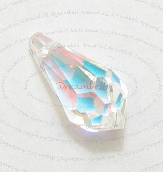 4x Swarovski Elements Crystal 6000 Teardrop Clear AB 11mm