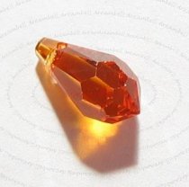 4x Swarovski Elements Crystal 6000 Teardrop Topaz 11mm
