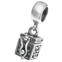 Antique 925 Sterling Silver Heart Love Locket Dangle Bead for European Charm Bracelets
