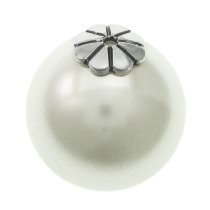 6x Antique 925 Sterling Silver Tulip Flower Bud Floral Pearl Bead Cover Cap 5mm