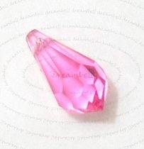 4x Swarovski Elements Crystal 6000 Teardrop Pink Rose 11mm