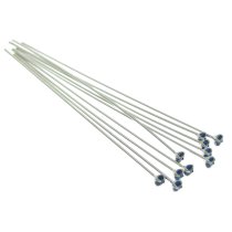 10x 925 Stering Silver Ocean Blue CZ Crystal Headpins 45mm 24ga