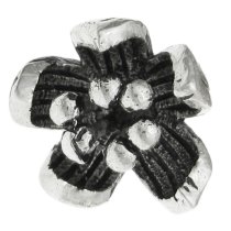 1 x Antique 925 Sterling Silver Peony Lotus Flower Dangle Charm Pendant 9mm
