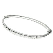 1pc 925 Sterling Silver Chinese Words Cute & Active Baby Child Adjustable Bangle Wristband