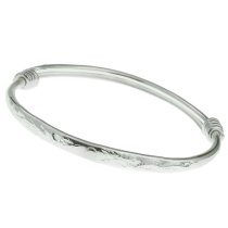 1pc 925 Sterling Silver Chinese Dragon & Phoenix Baby Child Adjustable Bangle Wristband
