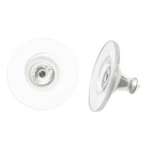2 x 925 Sterling Silver Hypo-allergenic Friction Bullet Clutches Back Earnut for Stud Post Earrings