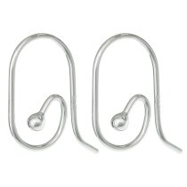2 x 925 Sterling Silver Ball Dot Earwire Interchangeable French Hook Earring