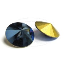 2x Swarovski Elements Rivoli Stone Crystal 1122 Metallic Blue 14mm
