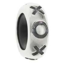Sterling Silver Xoxo Love Stopper Rubber Round Bead for European Charm Bracelets