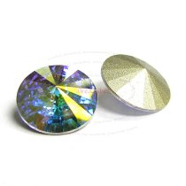 2x Swarovski Elements Rivoli Stone Crystal 1122 Crystal AB 14mm